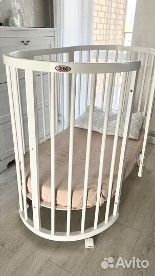 Кроватка трансформер круглая 8 в 1