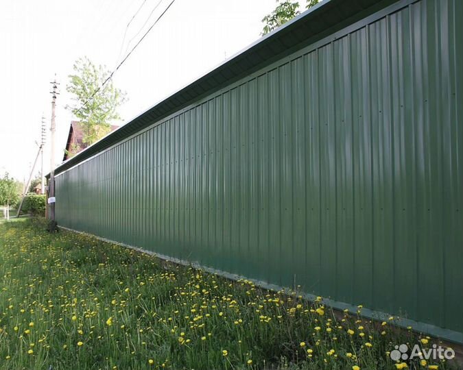 Заборы с калиткой гиттер 2 метра