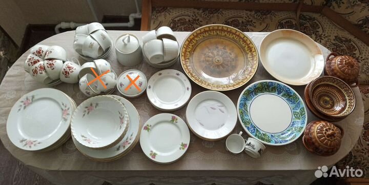 Посуда СССР, хрусталь, стекло, керамика