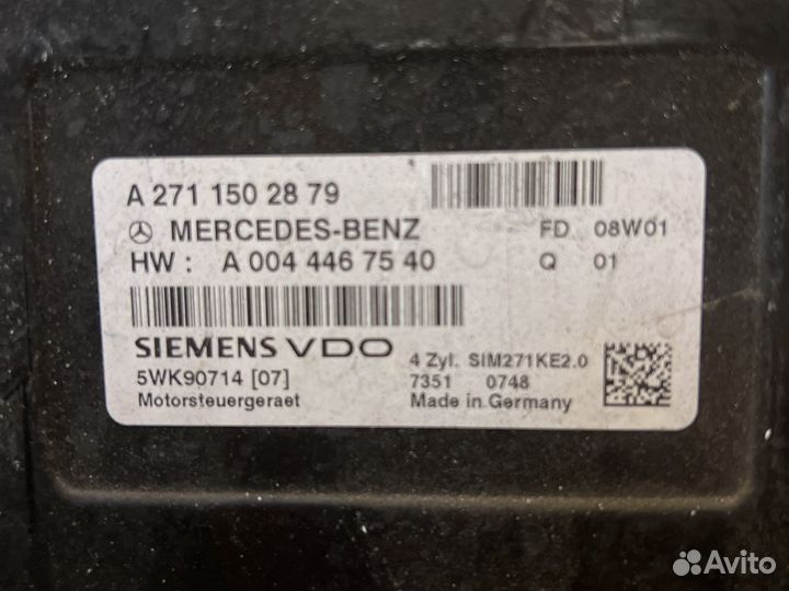 Блок управления двигателем Мерседес w204