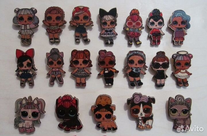 Значки куклы лол и их питомцы