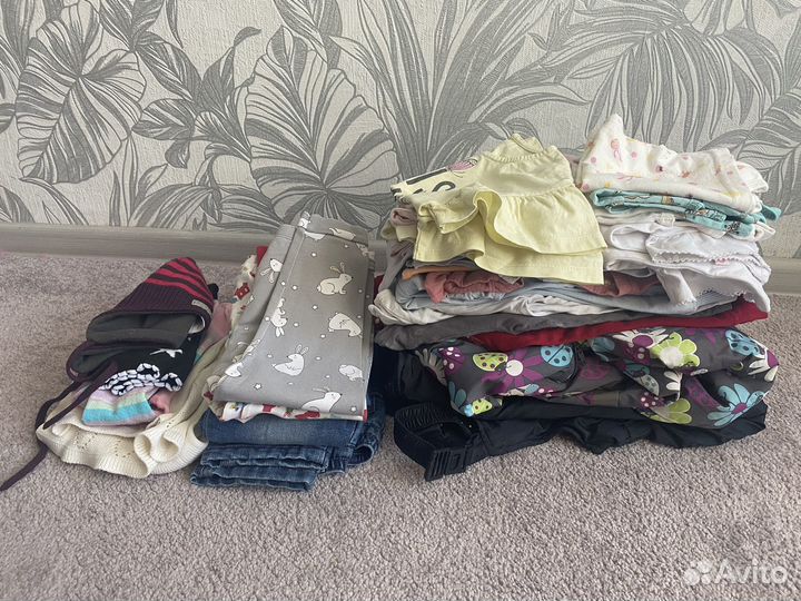 Большой пакет одежды для девочки