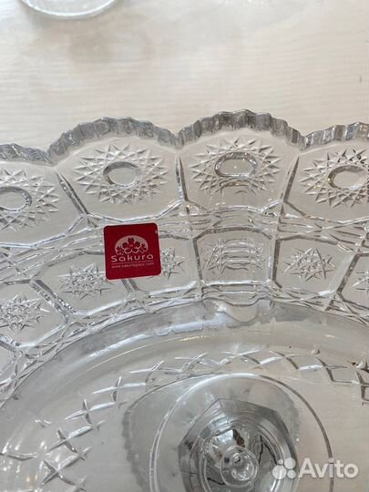 2 новые хрустальные вазы для орехов