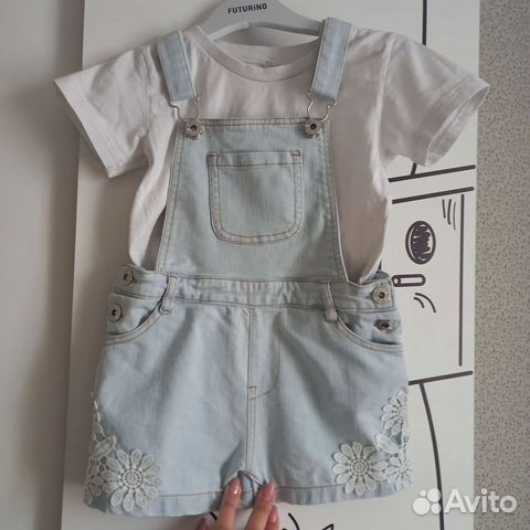 Джинсовый комбинезон для девочки 110