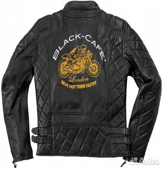Мотокуртка кожаная Black-Cafe London Gorgan 50рр