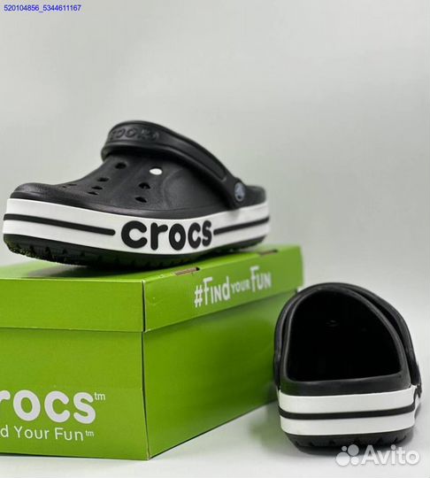 Женские Тапки Кроксы Crocs Black (Арт.83299)