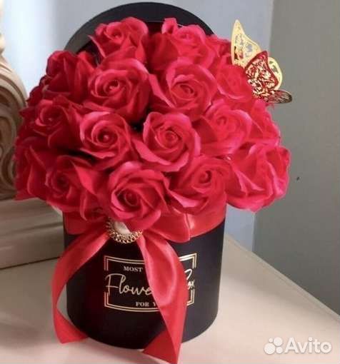 Мыльные цветы в корзинке