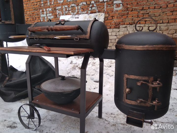 Смокер гриль пять в одном это мангал гриль коптиль