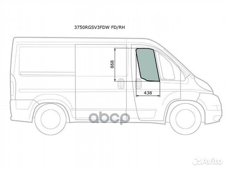 Стекло боковое опускное (Спереди/ Справа/ Цвет