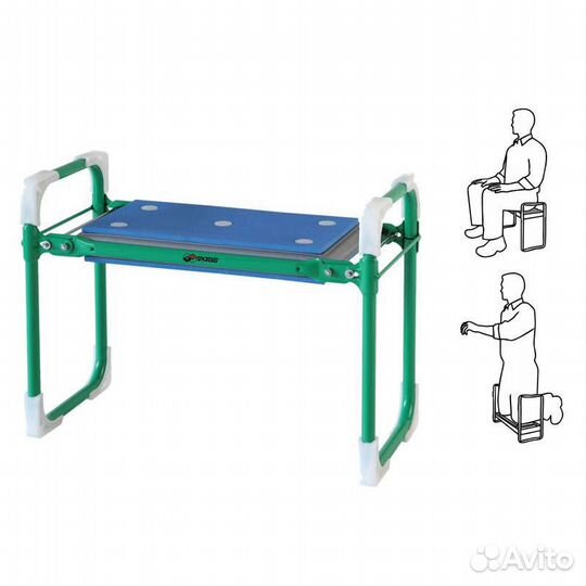 Скамейка Перевертыш с мягким сиденьем синяя