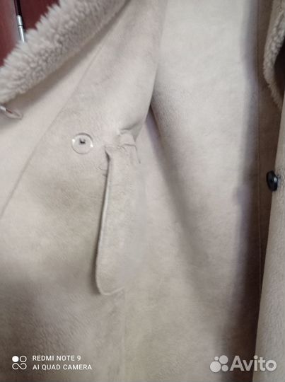 Шуба оверсайз из натурального овечей шерсти