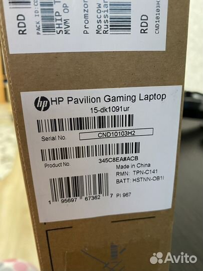 Ноутбук hp pavilion gaming 15