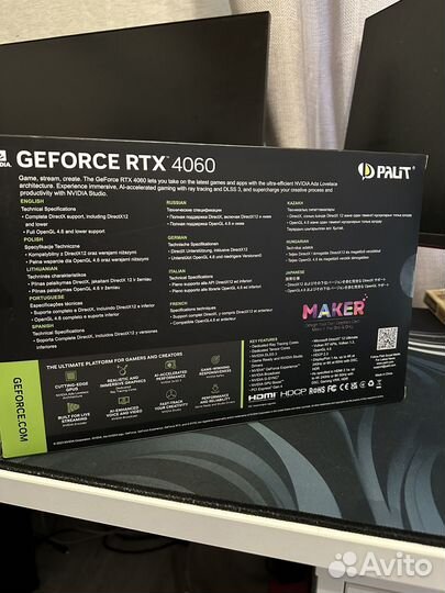 Видеокарта palit nvidia geforce rtx 4060 dual