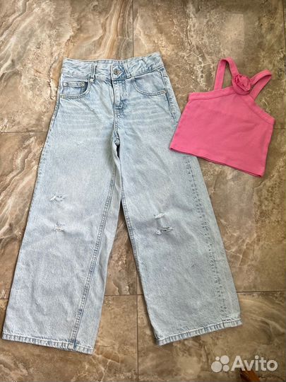 Джинсы и топ Zara 10 лет 140 см