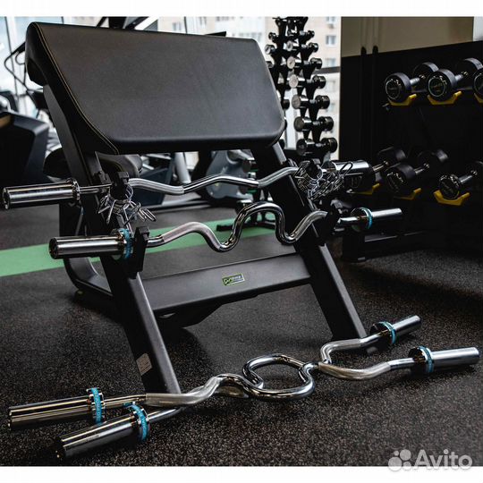 Гриф для штанги EZ-образный Profi-Fit (50мм, до 15