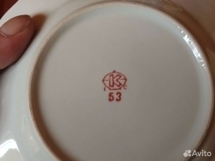 Тарелка десертная фарфор Коростень