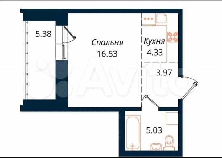 1-к. квартира, 35,2 м², 11/18 эт.