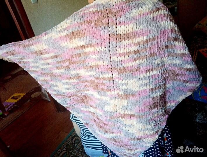 Шаль плюшевая