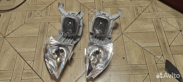 Линзы рамки фар santa fe 3