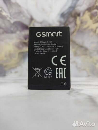 Батарея BAT акб GSmart F280 5.37Wh 3.7V 1450mah