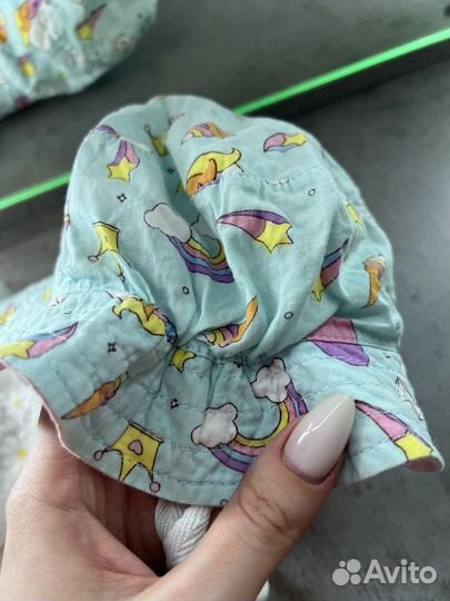 Панама и косынка детские для девочки 44-46 размер