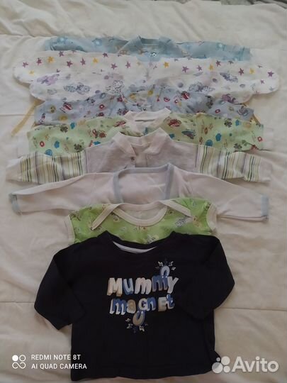 Детские вещи пакетом от 0 до 6 месяцев