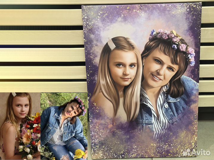 Портрет на холсте по фото