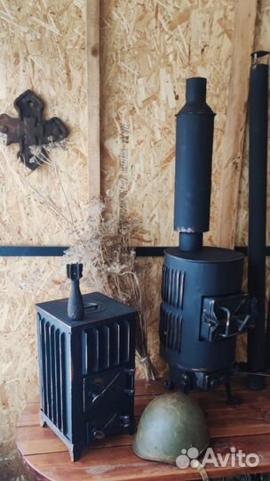Печь Буржуйка чугунная разборная СССР