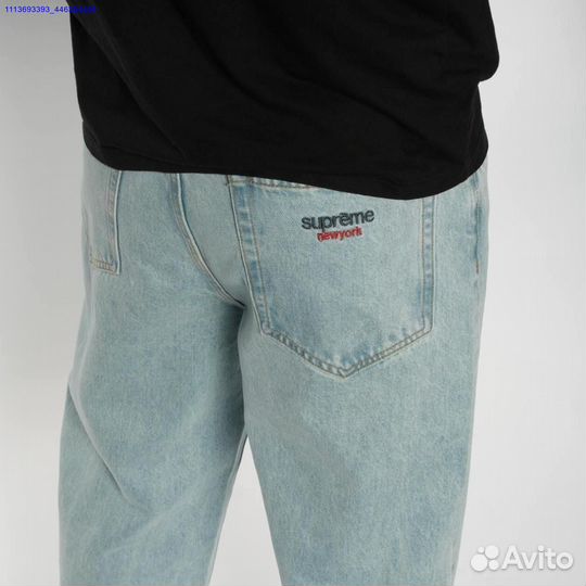 Джинсы Supreme New York Baggy Jeans голубые