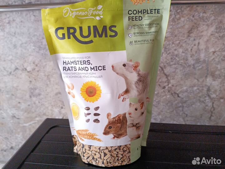Корм для крыс, хомяков, мышей