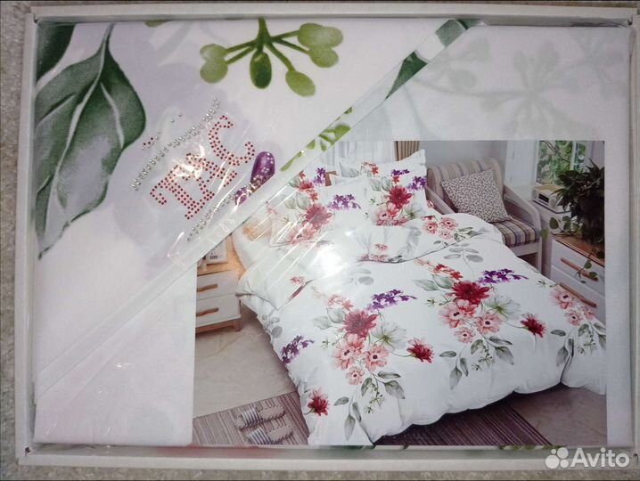 Постельное белье сатин евро