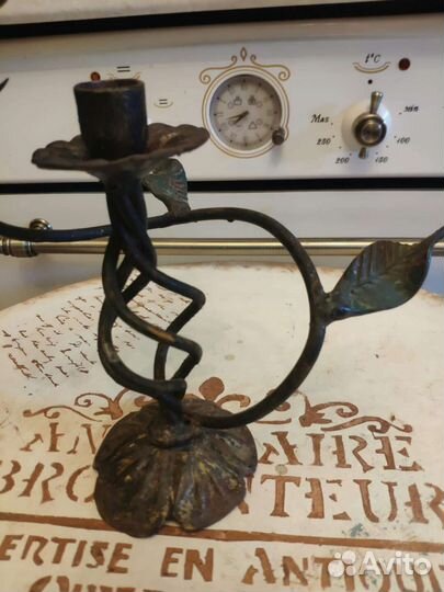 Подсвечник роза металл