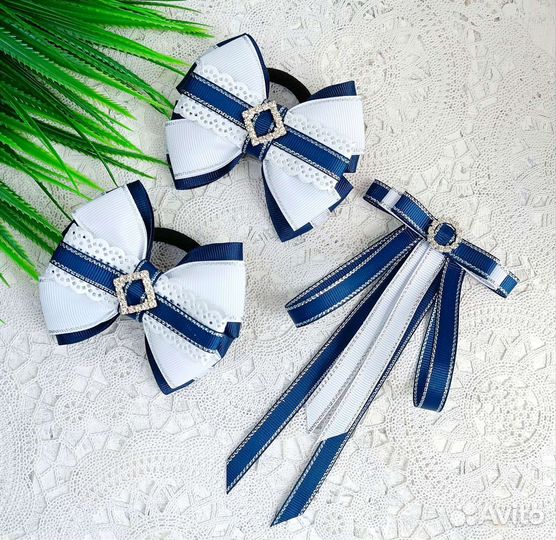 Школьный комплект(бантики+брошь)