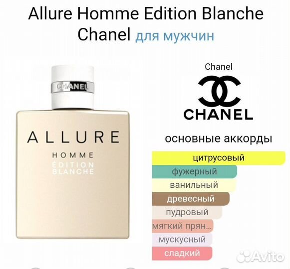 Allure Homme Edition Blanche Chanel 100мл