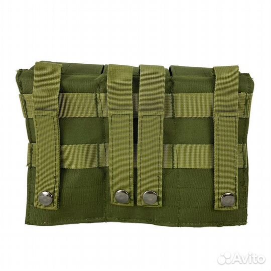 Подсумок тройной закрытый под ак, олива