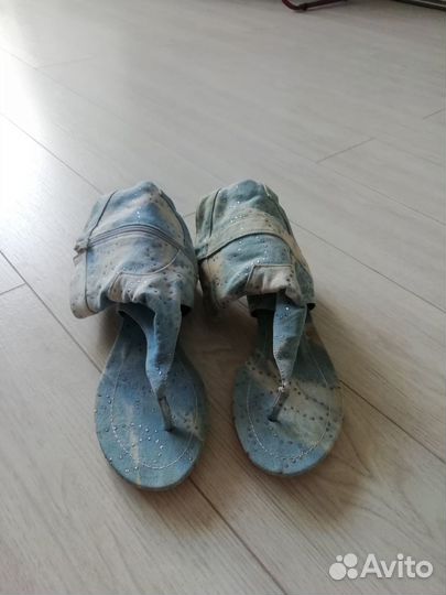 Джинсовые босоножки 39 40