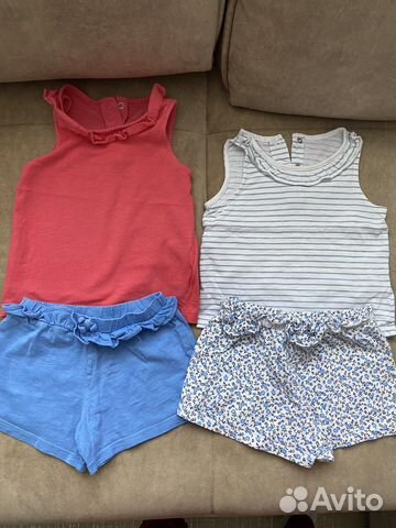 Летние вещи для девочки mothercare 7 шт 86 р