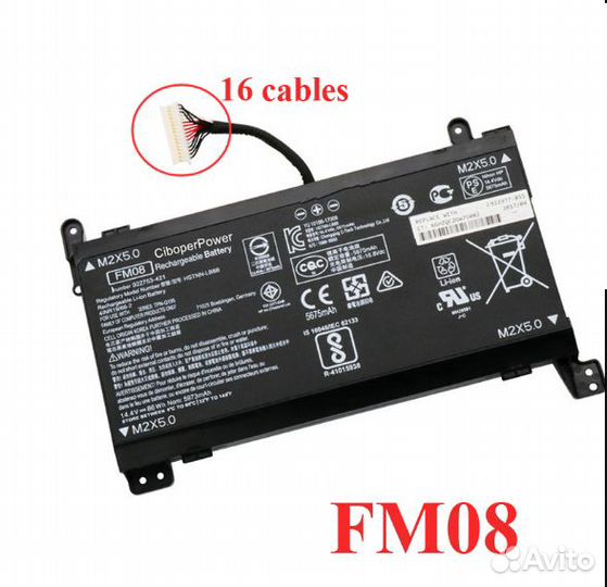 Аккумулятор HP Omen 17-an 17-an040ur FM08