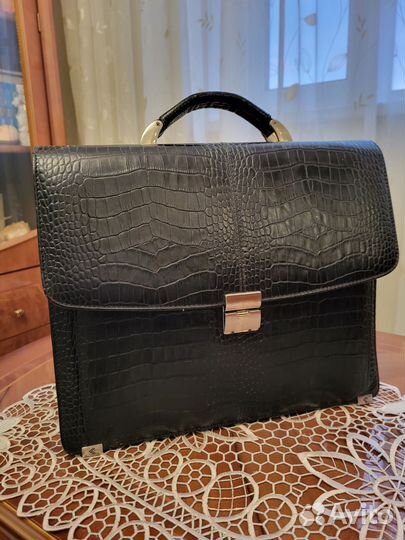 Мужской кожаный портфель бу