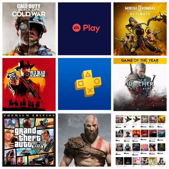 Подписка PS plus, EA play, Игры PS4-5