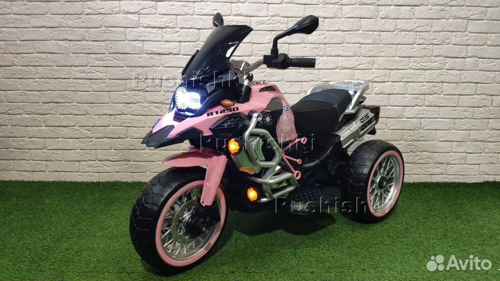 Детский электромотоцикл М111бх розовый