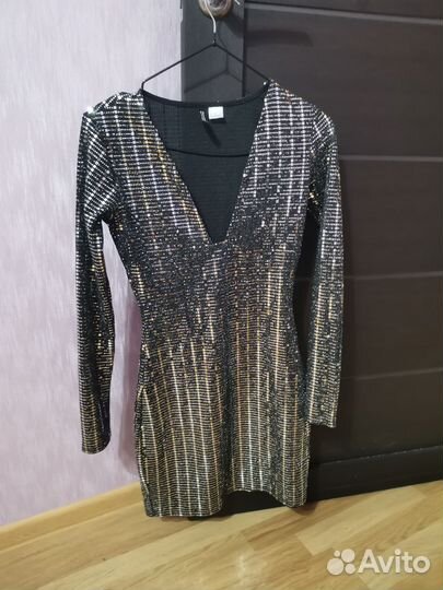Вечернее платье 42 блестящее