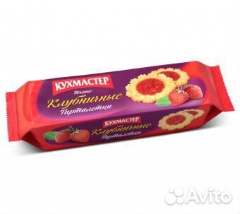 Сдобное печенье Тарталетки клубничные 240 г