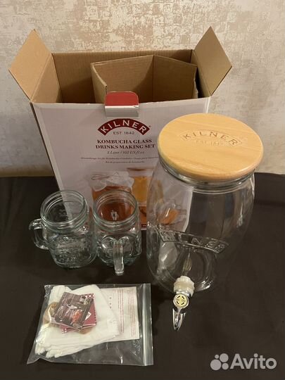 Диспенсер Kilner (для напитков + 2 стакана) 3л