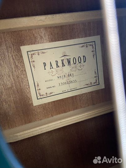 Электроакустическая гитара park wood w81e - bks