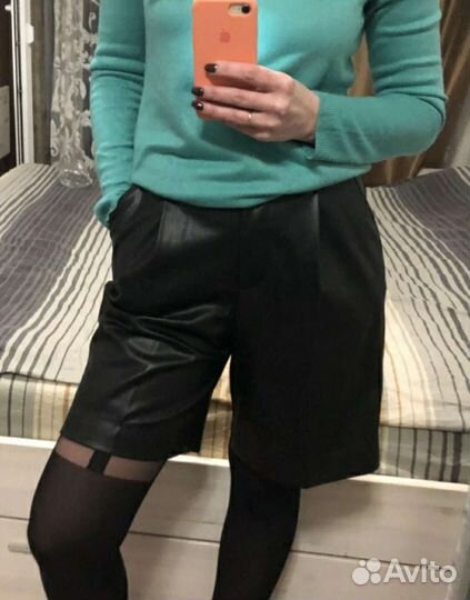 Шорты из экокожи