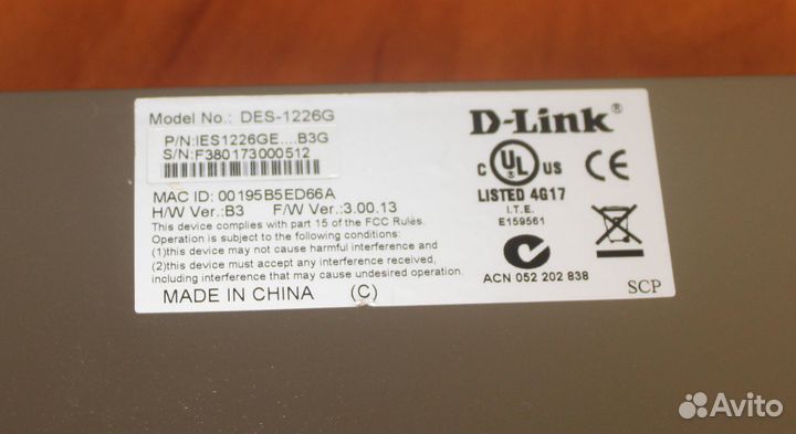 Коммутатор D-link DES-1226G