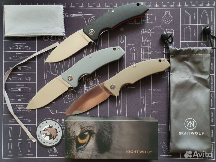 Складной нож Night wolf 