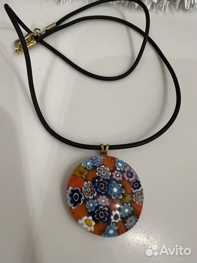 Кулон с подвеской из муранского стекла. Оригинал