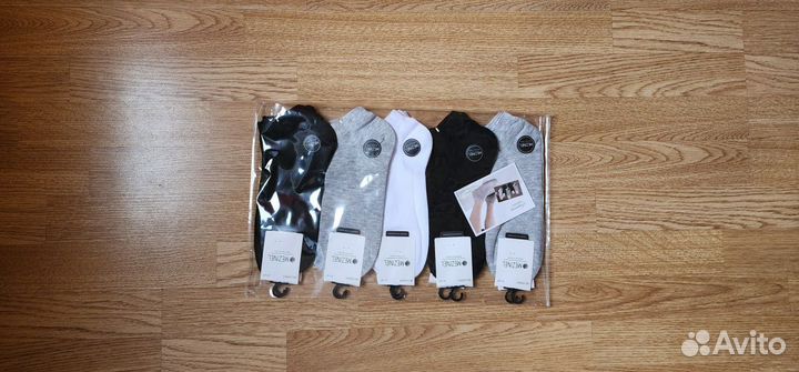 Носки короткие разноцветные 10 пар